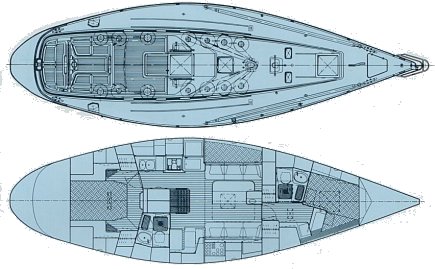 Swan 46 Deck & Interior Layout